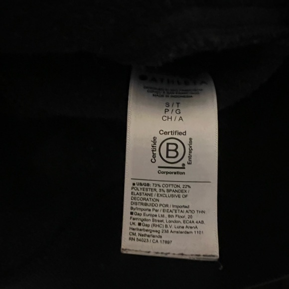 Womens Athleta Black Bomber Zip Up Small Tall - Picture 5 of 5